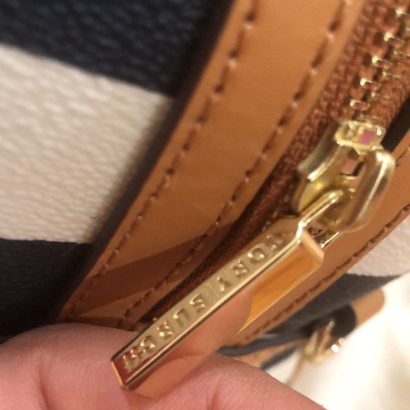 Tory Burch Viva Satchel bag, Striped Nautical 13 X 7” - Picture 5 of 16